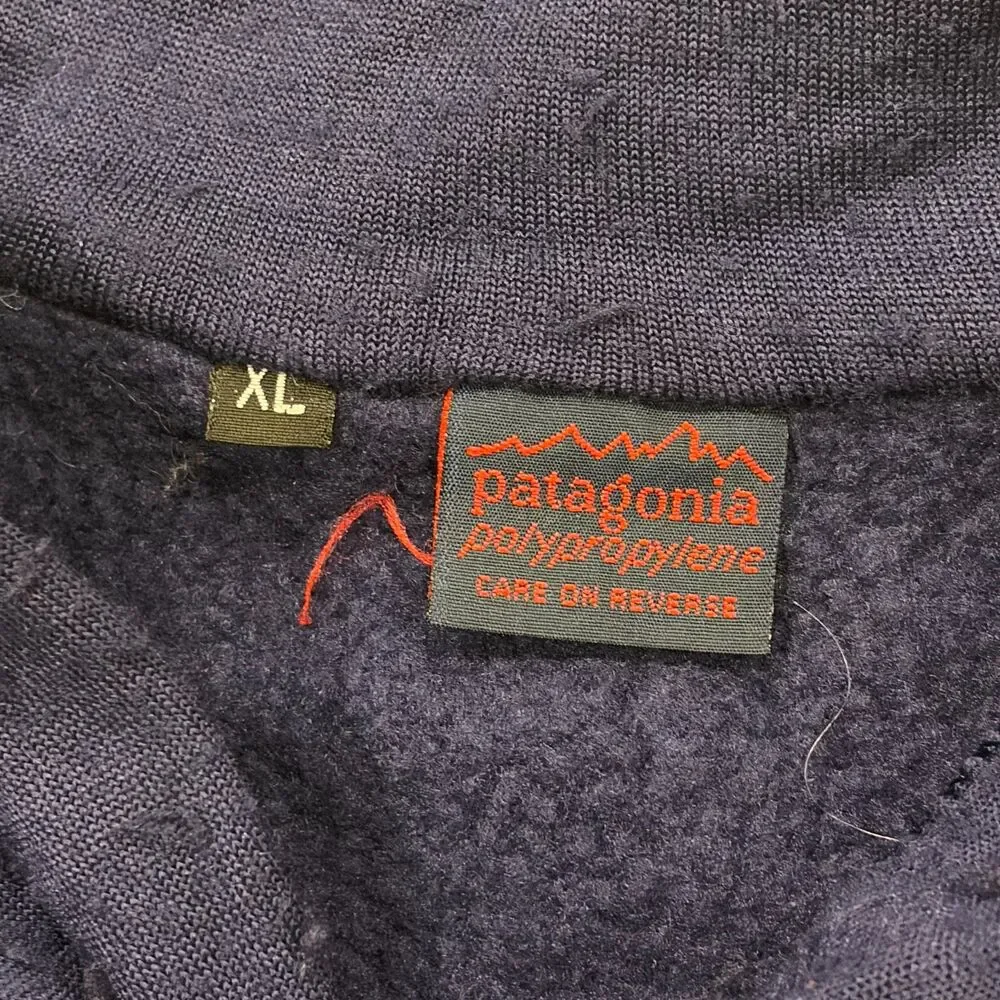 Rare Vintage 80s Patagonia Polypropylene 1/4 Zip Sweatshirt Size XL Outdoors USA